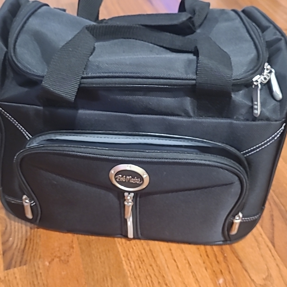 Bob Mackie Black Carry On Bag Vintage New Without Tags